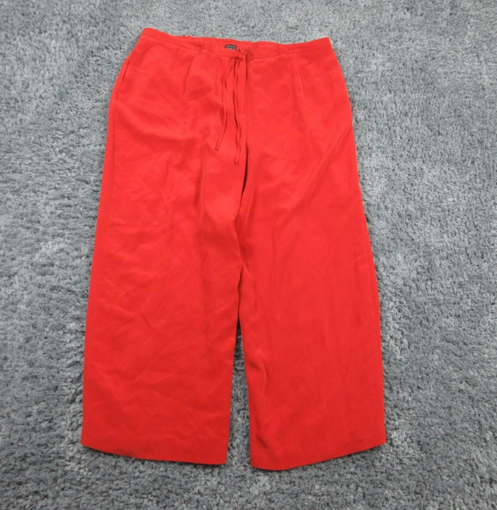 Due Per Due Pants Womens 24W Sienna Red Silk Wide Leg Snake Charmer 42x29* NWT